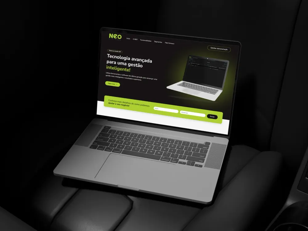 Página inicial do site da Neo Sistemas