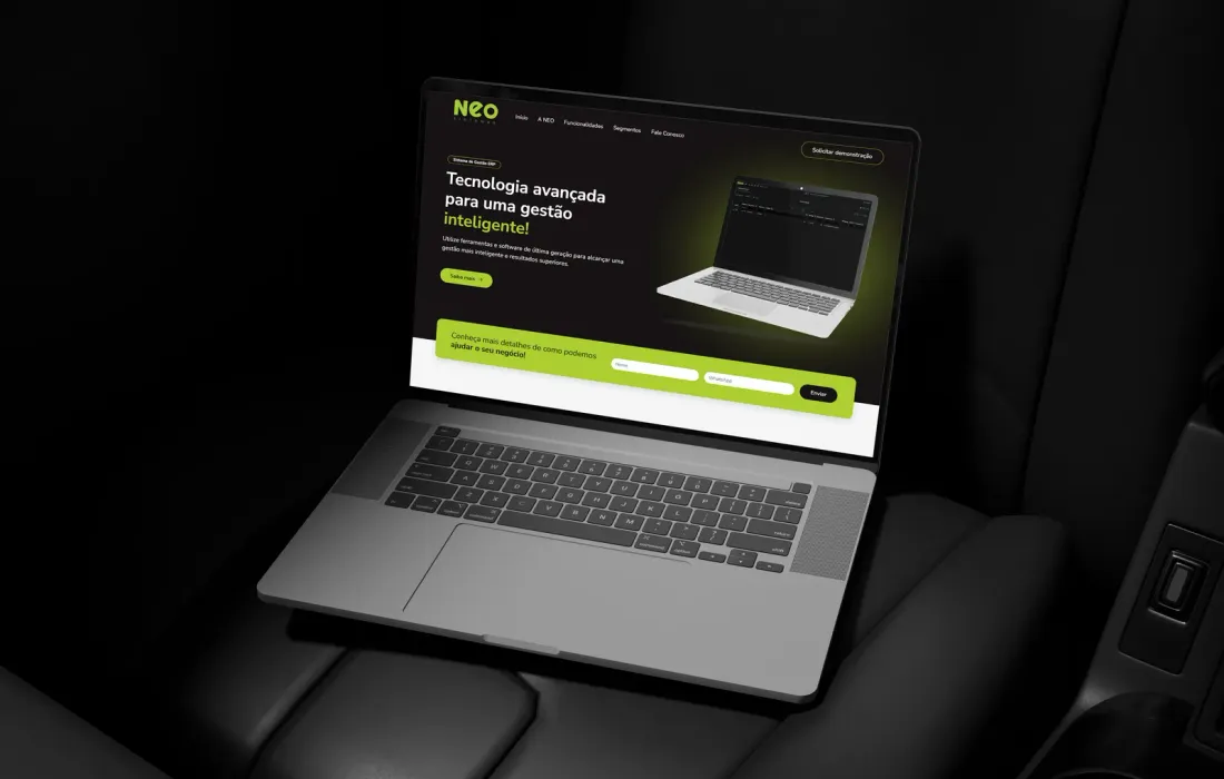 Página inicial do site da Neo Sistemas